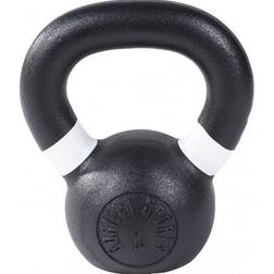 Gorilla Sports Kettlebell en fonte noir avec couleur rayé poignées disponible de 4kg à 32kg Haltère russe Poids 4 kg