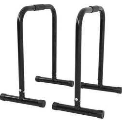 Gorilla Sports Barres Parallèles Paire, Hauteur 73cm, Charge Max 200kg, Acier Haute, Noir- Station de Dip Parallettes, Dips Stand