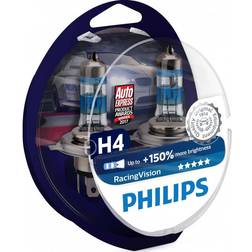Philips H4 RacingVision Halogen Lamps 55W P43t-38 2-pack