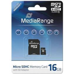 MediaRange MR958 mémoire flash 16 Go MicroSDHC Classe 10, Carte mémoire