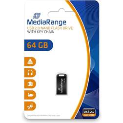 MediaRange MR923 unidad flash USB 64 GB USB tipo A 2.0 Negro