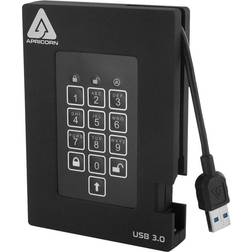 Apricorn Aegis Padlock Fortress 500GB USB 3.0 FIPS 140-2 Encrypted External Hard Drive With PIN Access