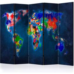 Scandinavian Artstore Colorful Map Rumdeler 225x172cm