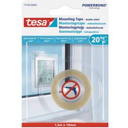 TESA Mounting Tape for Transparent Glass 1500x19mm