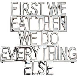 Classic Collection First We Eat Nickel Brass Grytunderlägg