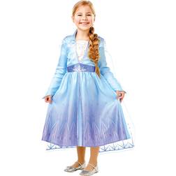 Smiffys Disney Frost ELSA Kjole Udklædningstøj (3-9 år)(Str. 128/L)