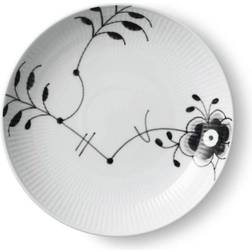 Royal Copenhagen Sort Mega Riflet Flad tallerken 20cm