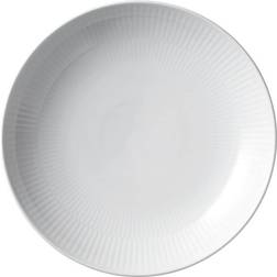 Royal Copenhagen White Fluted Shallow Bowl Assiette de Dîner 20cm