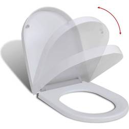 vidaXL Soft-close Toilet Seat With Quick-release Design White Square