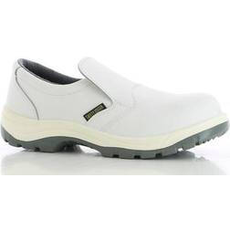 Safety Jogger S2 Chaussures de Sécurité Hommes avec Embout en Acier X0500 Chaussure de Travail Antidérapante Femmes, Sabot de Sécurité en Cuir, Antibactérien, Résistant à l’Eau, Blanc