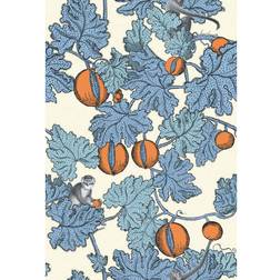 Cole & Son Tapete Frutto Proibito von Cerulean Orange blau