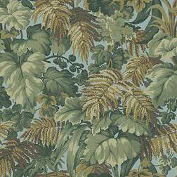 Cole & Son Tapete Royal Fernery v. Khaki Print Room Blue turquoise