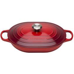 Le Creuset Cerise Signature Cast Iron Oblong med låg