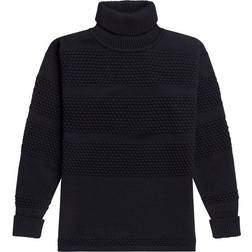 SNS Fisherman High Neck Sweater - Navy Blue