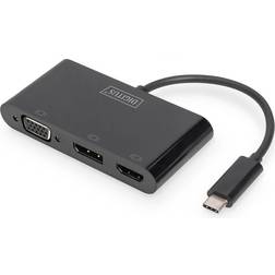 Digitus USB C-DisplayPort/HDMI/VGA M-F 0.1m