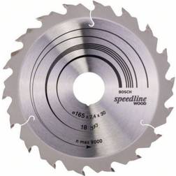 Bosch Lame de scie circulaire Speedline Bois 165 x 30 x 2,2 mm 18