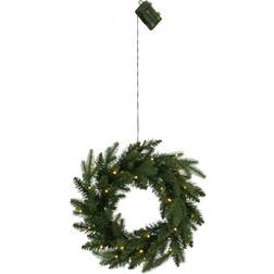 Star Trading Wreath Byske Green Christmas Lamp 17.7"