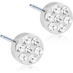Blomdahl Brilliance Plenary Earrings - Silver/Transparent