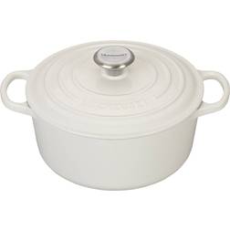 Le Creuset White Signature Cast Iron Round with lid 1.12 gal 9.5 "