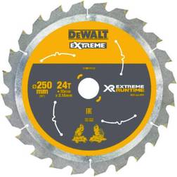 Dewalt Banyo DT99571QZ Hojas para Sierra Circular Estacionaria xr extreme runtime 250mm x 30mm 24D