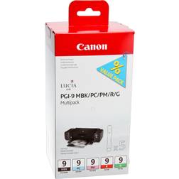 Canon PGI-9 MBK / PC / PM / R / G Serbatoio Ink Originale a Colori Per PIXMA Pro9500/PRO9500 Mark II Confezione 5 Pezzi