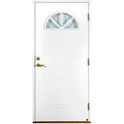 Leksandsdörren Tidlös Mälarvik Ytterdörr Katedralglas S 4050-R V (90x210cm)