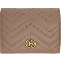 Gucci GG Marmont Card Case Wallet - Dusty Pink