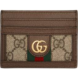 Gucci Ophidia GG Card Case - Beige/Ebony