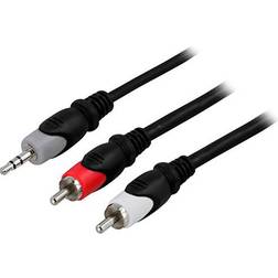 Deltaco 3.5mm - 2xRCA M-M 20m