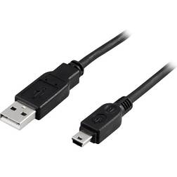 Deltaco 2.0 USB A - USB Mini-B M-M 3m