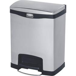 Rubbermaid Slim Jim Stainless Steel Step On Front Step Bin