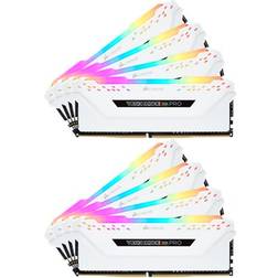 Corsair 256GB (8 x 32GB) Vengeance RGB PRO, DDR4 3200MHz, CL16, 1.35V, valkoinen