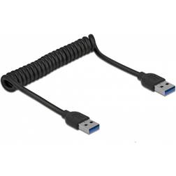DeLock Coiled USB A-USB A 3.0 1.2m