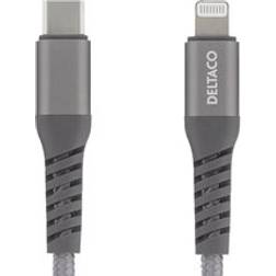 Deltaco Braided USB C-Lightning 1m