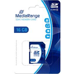 MediaRange Carte mémoire flash 16 Go Class 10 SDHC bleu