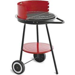 Algon Barbecue A Carboni Con Ruote Nero Rosso ø 43 Cm