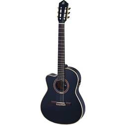 Ortega RCE138-T4BK-L 4/4 Black Chitarra Classica per Concerto con Preamplificatore