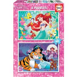 Educa Disney Princess Ariel & Jasmine 2x48 Pieces
