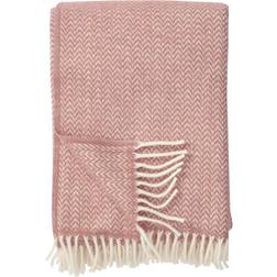 Klippan Yllefabrik Chevron Filt Rosa (200x130cm)