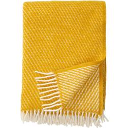 Klippan Yllefabrik Velvet Coperta Giallo (200x130cm)