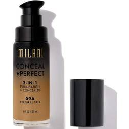 Milani Conceal + Perfect 2-in-1 Foundation 09A Natural Tan