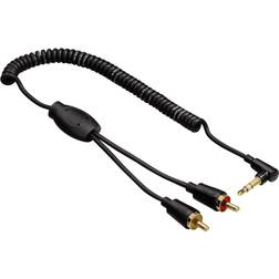 Hama 3 Stars Flexi-Slim 3.5mm Angled - 2RCA 0.8m