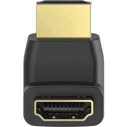 Gold Angled HDMI-HDMI M-F Adapter