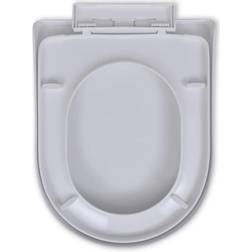 vidaXL Tapa Y Asiento De Váter Con Cierre Suave Cuadrado