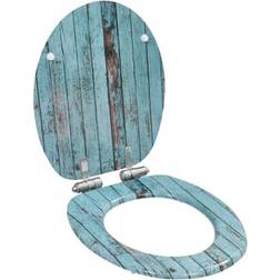 vidaXL Toiletbril Met Soft-Close Deksel Oud Hout MDF