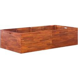 vidaXL Arriate De Madera De Acacia 200x100x50 cm - Marrón 100x200x50cm