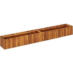 vidaXL Arriate Elevado De Madera Maciza De Acacia 200x30x25 cm - Marrón 30x200x25cm