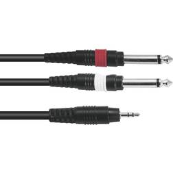 Omnitronic 2x6.3mm-3.5mm 6m