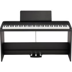 Korg B2SP 88-Key Digital Home Piano with Stand and Three-Pedal System, Black