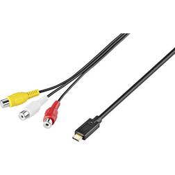 SpeaKa Professional 3RCA-USB C M-F 0.4m